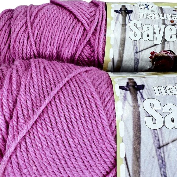 Natura Sayelle Yarn Light Rose Pink Lot of 4 Skeins 4 Ply Worsted Acrylic - Picture 2 of 10